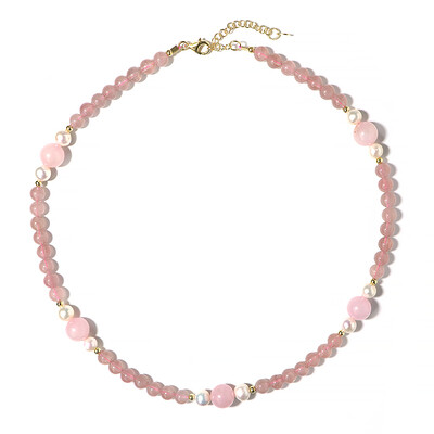 Rose Quartz Silver Necklace