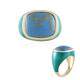 Turquoise Silver Ring (Adela Silber)