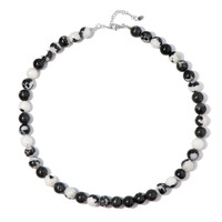 White Buffalo Dolomite Silver Necklace
