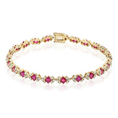 14K AAA Mozambique Ruby Gold Bracelet (CIRARI)