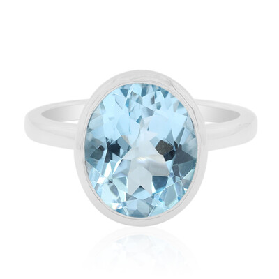 Sky Blue Topaz Silver Ring (MONOSONO COLLECTION)