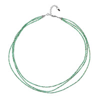 Socoto Emerald Silver Necklace