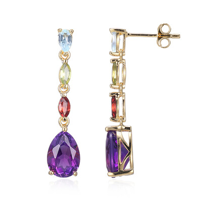 Zambian Amethyst Silver Earrings