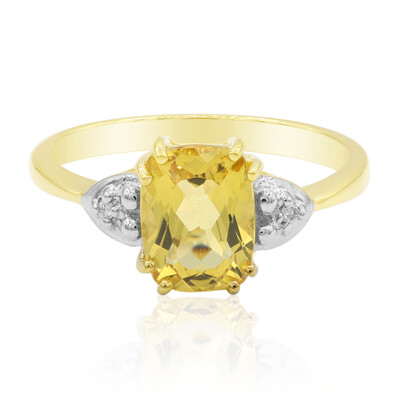 9K Heliodore Gold Ring
