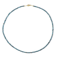Teal Kyanite Silver Necklace
