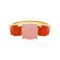 Pink Opal Silver Ring