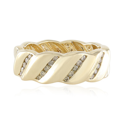 9K I3 Champagne Diamond Gold Ring (de Melo)