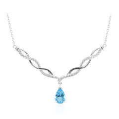 Swiss Blue Topaz Silver Necklace