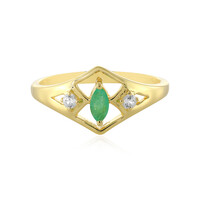 Zambian Emerald Silver Ring