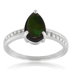 Ammolite Silver Ring