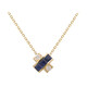 14K Ceylon Blue Sapphire Gold Necklace (CIRARI)