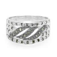 Fancy Diamond Silver Ring