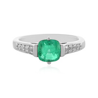 Colombian Emerald Silver Ring
