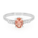 Pink Cuprian Tourmaline Silver Ring