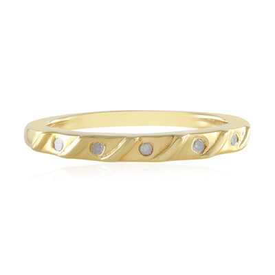 I2 (I) Diamond Silver Ring