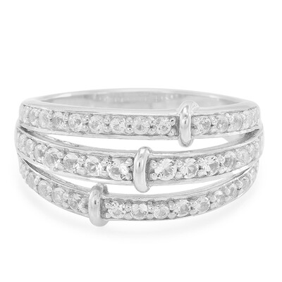 White Topaz Silver Ring