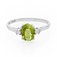 Cuprian Tourmaline Silver Ring