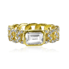 White Topaz Silver Ring