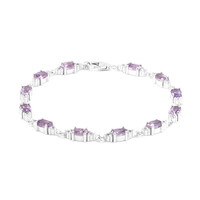 Amethyst Silver Bracelet