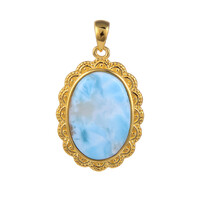 Larimar Silver Pendant