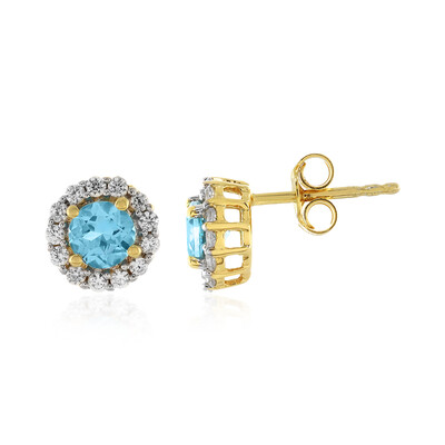 Swiss Blue Topaz Silver Earrings