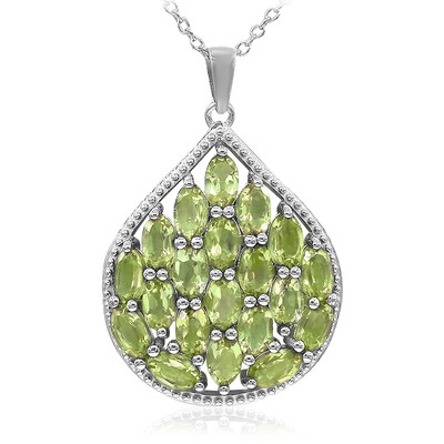 Burmese Peridot Silver Necklace