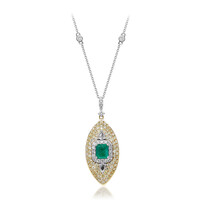 14K Colombian Emerald Gold Necklace (CIRARI)