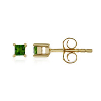 Russian Diopside Silver Earrings