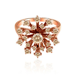 14K SI1 Argyle Rose De France Diamond Gold Ring