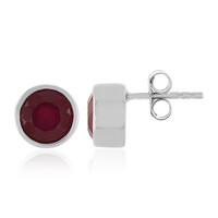 Madagascar Ruby Silver Earrings