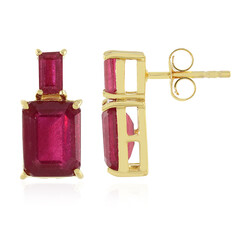 Madagascar Ruby Silver Earrings