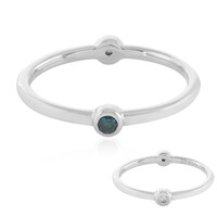 I2 (H) Diamond Silver Ring