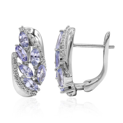 Tanzanite Silver Earrings