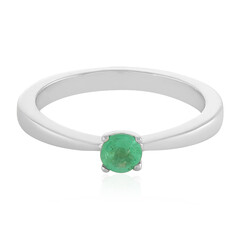 Colombian Emerald Silver Ring