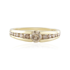 9K I2 Champagne Diamond Gold Ring