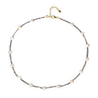 White Freshwater Pearl Silver Necklace