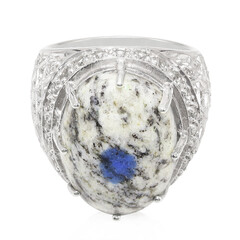 K2 Mountain Azurite Silver Ring