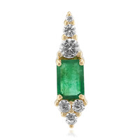 9K Zambian Emerald Gold Pendant