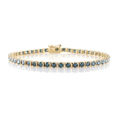 9K I2 Blue Diamond Gold Bracelet (de Melo)