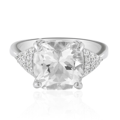 White Topaz Silver Ring