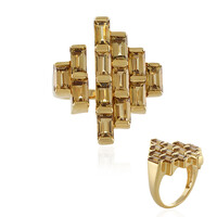 Yellow Zircon Silver Ring