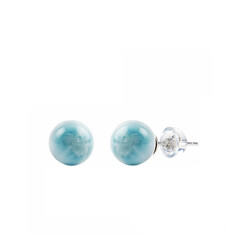 Larimar Silver Earrings