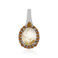Rutile Quartz Silver Pendant
