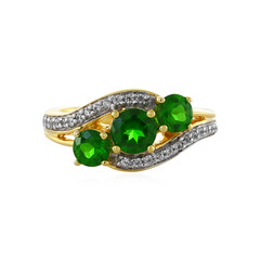 Russian Diopside Silver Ring