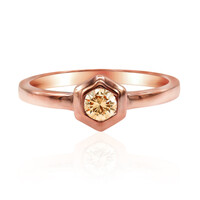 9K SI1 Argyle Rose De France Diamond Gold Ring