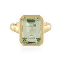 Green Amethyst Silver Ring