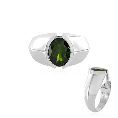 Russian Diopside Silver Ring