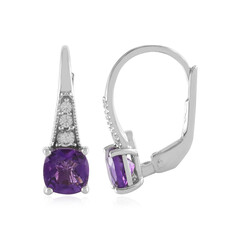 Amethyst Silver Earrings