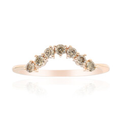 9K SI1 Argyle Rose De France Diamond Gold Ring