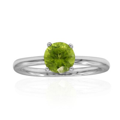 Burmese Peridot Silver Ring